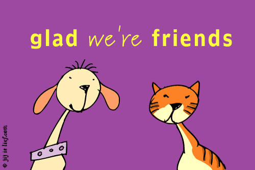 Kaart: Glad we're friends