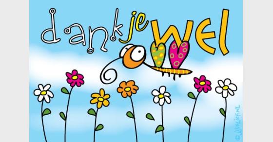 Jij is Lief - kaart: Dank je wel