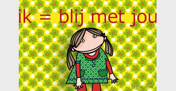 Jij is Lief - kaart: Blij met jou
