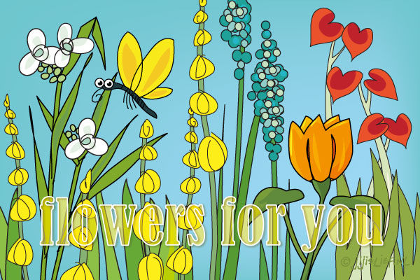 Kaart: Flowers for you