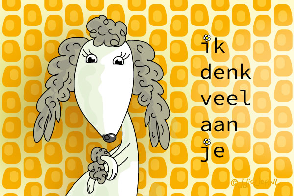 Kaart: Ik denk veel aan je