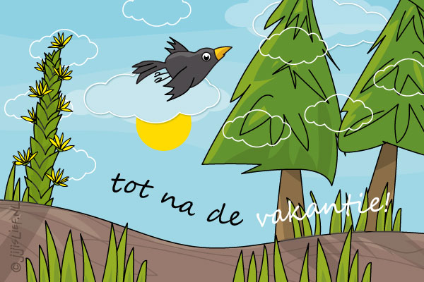 Kaart: Tot na de vakantie!